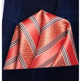 Funki Buys | Neckties | Men's 3 Pcs Salmon Pink Striped Tie Set