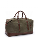 Travel Bags Canvas Leather Overnight Bag - Blue - Travel Bag - Canvas/Leather - image 1