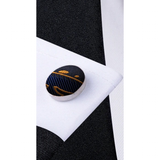 Funki Buys | Neckties | Men's 3 Pcs Navy Gold Floral Tie Set