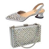 Women's Luxury Venus Chan Shoe Bag Set - Silver - 1 - Set - Bag and Shoes - 43 B - PU Leather - image 47