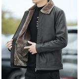 Men's Warm Faux Fleece Leather Jackets - Black - Jacket - 4XL - PU Leather - image 14