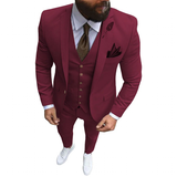 Men's Formal Wedding Attire 3 Pcs Slim Fit - Ivory - 3 Pcs Slim Suit - 5XL - Linen - image 30