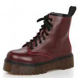 Women's Men's Winter Fur Lined Boots - Red - 1 / Fur Boots - 41 B - PU Leather - image 1