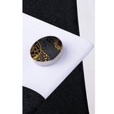 Funki Buys | Neckties | Men's 3 Pcs Luxury Black Gold Tie Set