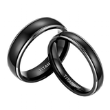 Black Titanium Wedding Band Ring 1 Pcs - Black - Wedding Band 4mm - 13 - Tungsten Carbide - image 23