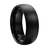 Tungsten Brushed Bands 8mm 6mm - Black - Wedding Band 8mm - 13 - Tungsten - image 1