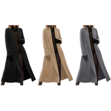 Women's Long Woolen Cardigan Coat - Black - Jacket - 3XL - Wool Blend - image 20