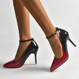 Women's Gradient Color High Stilettos - Red - Gradient Stilettos - PU Patent Leather - image 4
