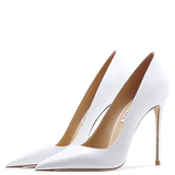 Women's White Patent Leather Stilettos - White - 1 / 12cm Heel - 46 B - Genuine Patent Leather - image 2