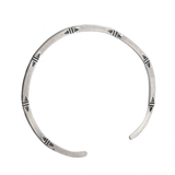 Men's Women's Geometric Bangle - Silver - Adjustable - Alloy/Silver Plated - image 1