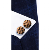 Funki Buys | Neckties | Men's 3 Pcs Bronze Rippled Silk Tie Set
