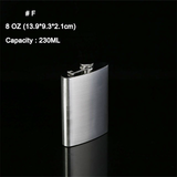 Stainless Steel Drink Flasks 1oz -10oz - Silver - F / 8 oz Hip Flask - 1 oz - 10 oz - Stainless Steel - image 9