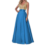 Women's Satin Sequin Evening Dress - Rose Gold - Evening Dress - US22 - Satin/Sequin - image 3
