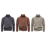 Men's Warm Mock Neck Fleece Pullover - Brown - Pullover - EUR XXL 95-105kg - Polyester - image 17