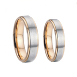 Men's Women's Titanium Wedding Rings - Gold/Silver - 1 - TC088 - 4mm - Ring - 5 - Titanium - image 3