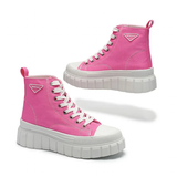 Women's Casual Canvas Lace Up Sneakers - Pink - Canvas Sneaker - 42 B - PU Leather - image 11