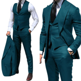 Men's Fashion Formal Wedding Tuxedos 3Pc - Royal Blue - 3 Pcs Suit - 6XL - Polyester - image 34