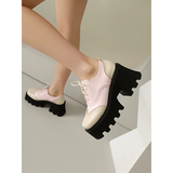 Women's British Walker Chunky Platforms - Black/Beige - Platform Chunky Shoes - 43 B - PU Patent Leather - image 26