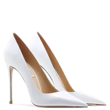 Women's White Patent Leather Stilettos - White - 1 / 12cm Heel - 46 B - Genuine Patent Leather - image 4