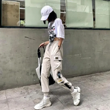 Women's Retro Streetwear Cargo Pants - Black - 1 / Cargo Pants - 5XL - Polyester - image 30