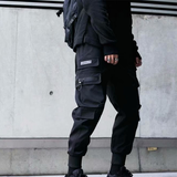 Men's Punk Goth Streetwear Cargo Pants - Black - 1 / Evb60 / Pants - XXXL - Polyester - image 15