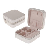 Small Travel Jewelry Box Zip Up - White - Travel Jewelry Case - PU Leather - image 12