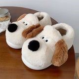 Women's Cute Puppy Slippers - Cream - Full Puppy Slippers - 34-35 - Plush - image 17