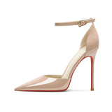 Women's Classic Pointed Toe Patent Stilettos - Beige - 1 / Patent / 10cm - 46 B - Genuine Leather - image 16
