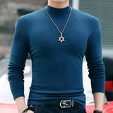 Men's Women's Slim Fit Mock Neck Shirts - Azure - Skivvy - 6XL - Polyester - image 22