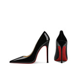 Women's Luxury Patent Leather Stilettos - Black - 12cm - 43 B - Genuine Patent Leather - image 14