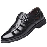 Men's Closed Toe Buckle Strap Sandals - Brown - Sandals - 48 B - PU Leather - image 11