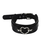 Women's Cosplay Punk Goth Collars - Black 3 - Heart / Punk Gothic Choker - Medium - PU Leather - image 14