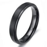 Black Titanium Wedding Band Ring 1 Pcs - Black - Wedding Band 4mm - 13 - Tungsten Carbide - image 13