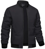 Men's Smart Stand Collar Dress Jacket - Black - Jacket - 8XL - Polyester - image 30