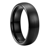 Tungsten Brushed Bands 8mm 6mm - Black - Wedding Band 6mm - 13 - Tungsten - image 3