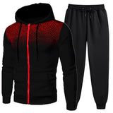 Men's Sportswear Track Suit Sets - Black/Red - Activewear Set - 4XL - Polyester - image 9