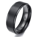 Black Titanium Wedding Band Ring 1 Pcs - Black - Wedding Band 8mm - 13 - Tungsten Carbide - image 15