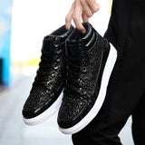 Men's Women's Bling Lace Up Sneakers - Gold - Bling Sneakers - 9.5 B - PU Leather - image 32