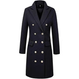 Women's Military Style Buttoned Overcoat - Yellow - Women's Jacket - XXXL - Polyester - image 19