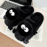 Women's Cute Spider Cartoon Slippers - Black - Slippers - 36-37 - Plush - image 2