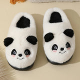 Women's Cute Cartoon Panda Slippers - Black - Slippers - 36-37 - Plush - image 13
