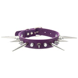 Women's Punk Spike Collar Necklace - Black - Spike Collar Necklace - PU Leather - image 16