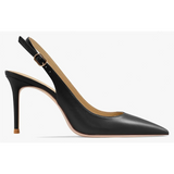 Women's Elegant Luxury Slingback Pumps - Beige - 1 / 10cm Stiletto - 43 B - PU Leather - image 22