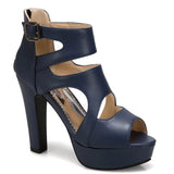 Women's Block Heeled Platform Sandals - Black - Heels - 43 B - PU Leather - image 22