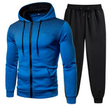 Men's Sportswear Track Suit Sets - Blue - Activewear Set - 4XL - Polyester - image 8