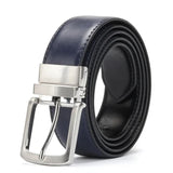 Men's Genuine Leather Reversible Belt - Brown/Black - Men's Belt - 105cm (Waist 90cm) - Genuine Leather - image 24
