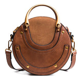 Handbags Women's Round Crossbody Bag - Brown - Crossbody Bag - Small - PU Leather - image 9