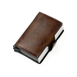 Unisex RFID Popup Card Holder - Brown - RFID Popup Card Wallet - 3.93 x 2.75 x 0.78" - PU Leather - image 6