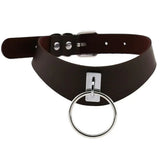 Women's Cosplay Dog Collar Choker - Black - Circle Choker - Medium - PU Leather - image 7