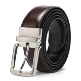 Men's Genuine Leather Reversible Belt - Brown/Black - Men's Belt - 105cm (Waist 90cm) - Genuine Leather - image 23